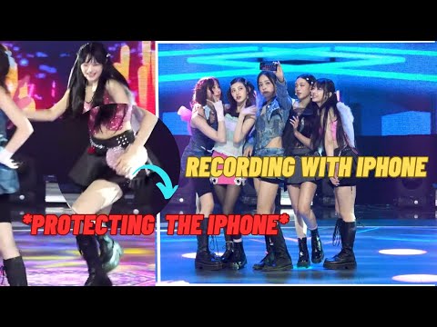 Hanni’s *PROFESSIONALISM* while performing & recording with an Iphone in Inkigayo