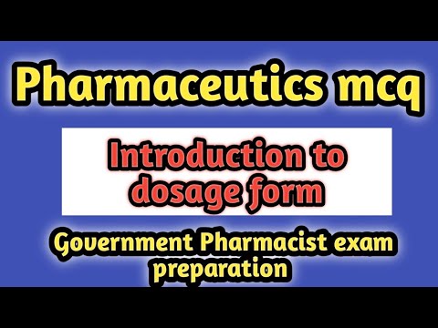 pharmaceutics mcq#introductiontodosageform#railwaypharmacistexam2024