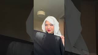 Trying Shenhe’s hairstyle with my hijab #shenhe #genshinimpact #cosplay #hijabtutorial