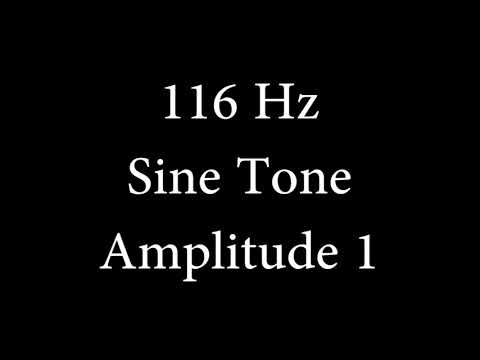 116 Hz Sine Tone Amplitude 1