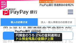 【PayPay銀行】円・アメリカドル両方預金で金利2％に引き上げ