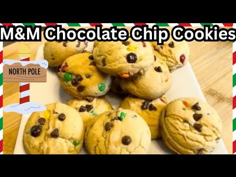 Festive M&M Chocolate Chip Cookies