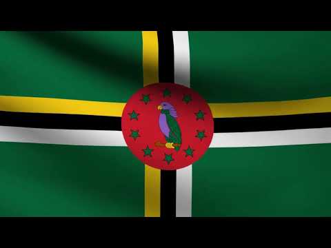 [10 Hours] Dominica Flag Waving - Video & Audio - Waving Flags