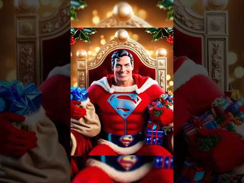 Superman as Santa #shorts #christmas #goku #viral #ai