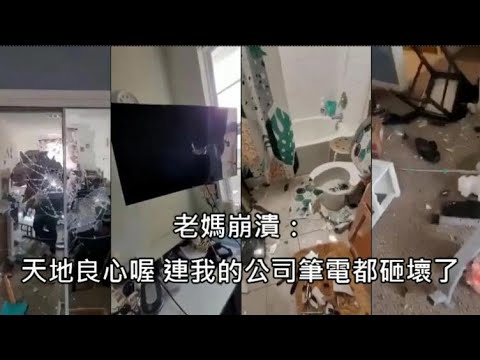 老媽沒收15歲兒子的手機，結果兒子氣到砸爛家中所有家電和裝潢 (中文字幕)