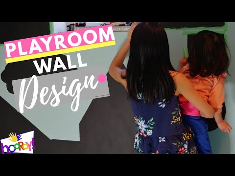 Wall Design Idea For Playroom / Kids Art Chalkboard #DIYproject