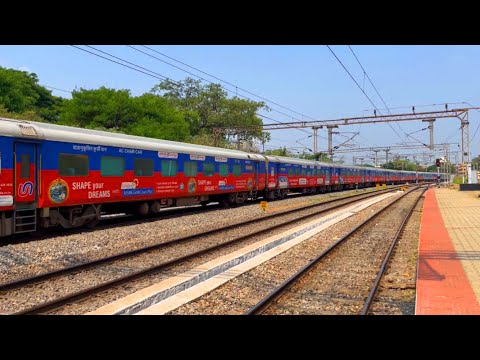 Red Blue Shatabdi of Indian Railways.