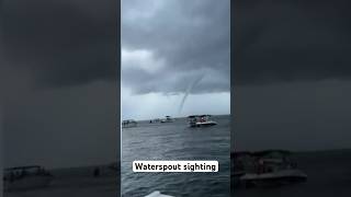 Waterspout over Lake Pontchartrain on the 4th of July #waterspout #weathernews #lakepontchartrain