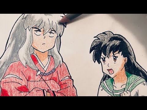 Drawing Inuyasha and Kagome from Inuyasha