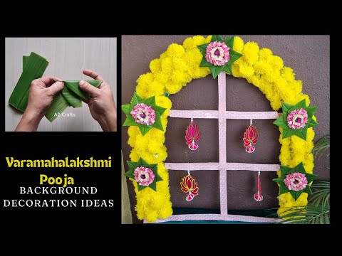 Lakshmi Pooja Bacground Decoration Ideas || Diy Pooja Backdrop Ideas Quick and Easy Deepawali Decor