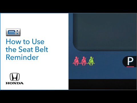 Honda Prologue I How to Use the Seat Belt Reminder