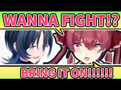 Marine Suddenly Picks Up a Fight Againt Ao-kun [ENG SUB] Hololive Hiodoshi Ao