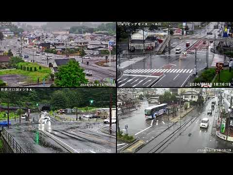 2024年6月18日【LIVE】お天気カメラ　山梨県　富士河口湖町　大雨情報