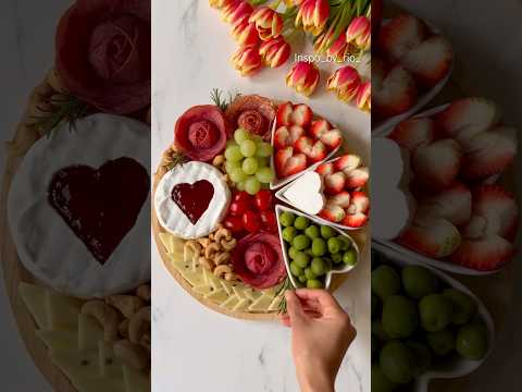 Valentine’s Cheese board Inspiration Ideas♥️ #charcuterieboard #valentinestreats #foodstylish