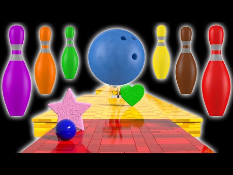 Learning Bowling Ball Adventure: Smash Kinetic Sand Fruits Shapes Numbers in Desert Space World 🎳🍉🔢