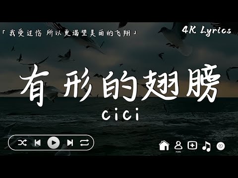 cici    有形的翅膀「我受过伤 所以更渴望美丽的飞翔」【動態歌詞】♪