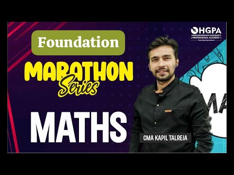 MATHS FOUNDATION MARATHON | HGPA | KAPIL TALREJA SIR