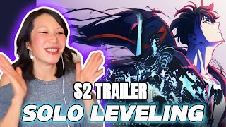 SWOON JINWOO! 😘 Solo Leveling Season 2: Arise from the Shadow  OFFICIAL TRAILER Reaction