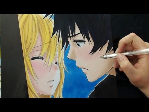 Speed Drawing - Raku and Chitoge (Nisekoi)