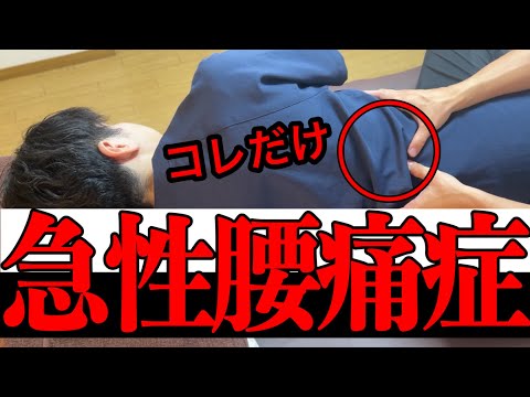 【手技】急性腰痛症を速攻で治す