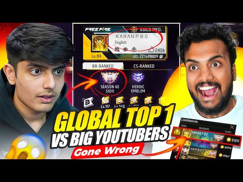 India Top 1 Players Challenge Me In BR Game Vs Gone Wrong 😱- Garena Free Fire Max