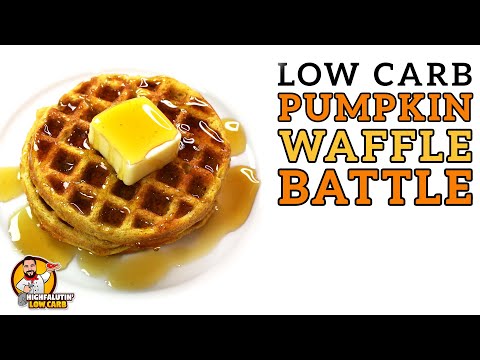 Low Carb PUMPKIN WAFFLE Battle - The BEST Keto Pumpkin Spice Waffle Recipe!