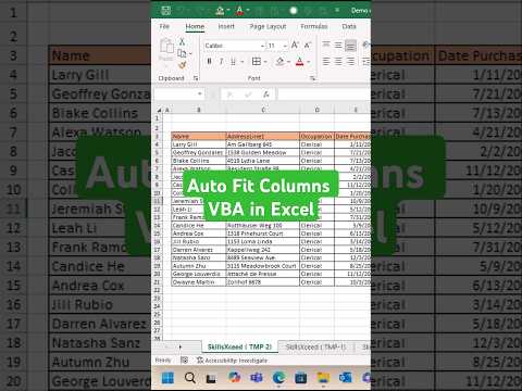 BEST Excel VBA Hack EVER Auto Fit Columns  #shorts#exceltips #exceltricks #exceltutorial #learnexcel