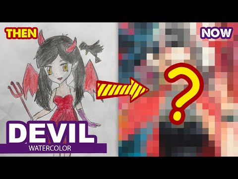 How to draw Devil Girl | Then and Now l Huta Chan