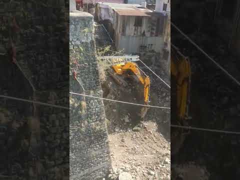 Rishikesh new bridge construction work #rishikesh #trending #viralvideo #rishikeshriverrafting