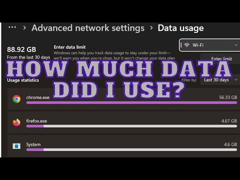 How to check WiFi data usage on computer