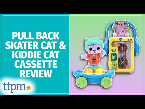 VTech Pull Back Skater Cat and Kiddie Cat Cassette Player