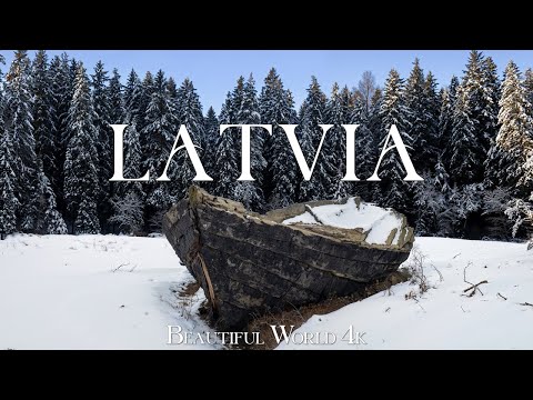 Latvia 4K - Winter Serenity in the Snowy Splendor of Gauja National Park - Relaxing Piano Music