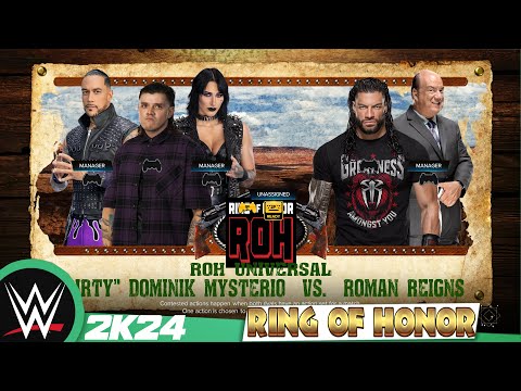 WWE #ringofhonor - ''Dirty'' Dominik Mysterio VS Roman Reigns