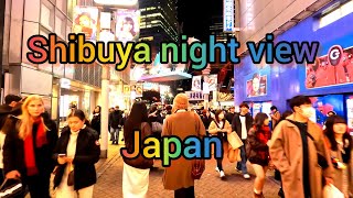 [4K] Night Walking Tour and Sightseeing in Shibuya City. Tokyo, Japan.