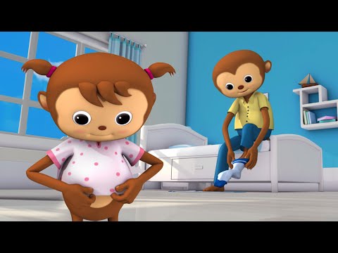 Monkeys Getting Dressed! 🧦 Let’s Get Ready for a Day of Fun | Fun Baby Songs | Classic Baby Songs