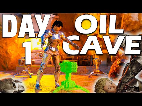 How A 20,000 Hour Duo Claims A Oil Cave Day 1! | Ark PvP