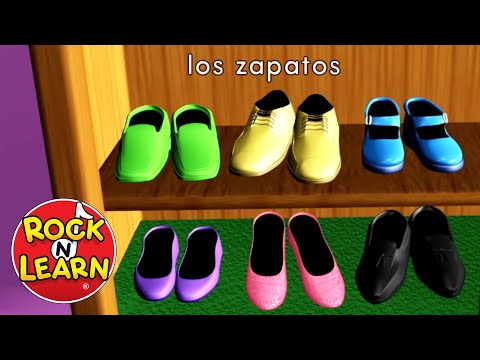 Learn Clothes in Spanish | English to Spanish | Rock 'N Learn