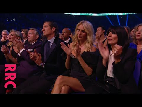 Tess Daly @NTA24: leggy in Rebecca Vallance homecoming minidress