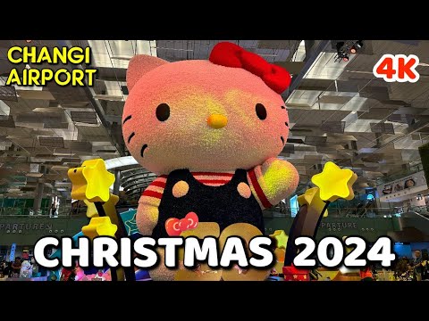 Experience the Magic of Christmas 2024 @ Changi Airport: Giant Hello Kitty, Snow Show & Festive Fun!