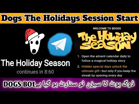 Dogs Bot Holidays Session Start || Dogs Mining Start || DOGS Bot season 2 || Dogs And  Paws bots