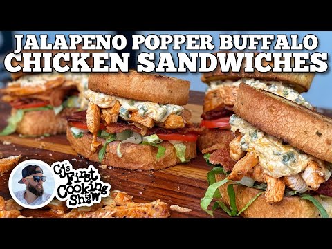 Jalapeno Popper Buffalo Chicken Sandwich | Blackstone Griddles