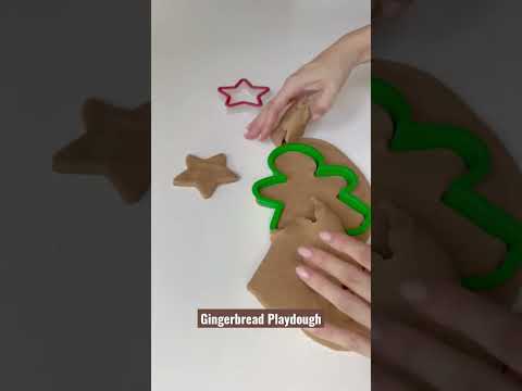 Gingerbread Playdough #shorts #playdough #gingerbread