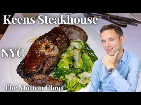 Eating the Legendary Mutton Chop from Keens Steakhouse NYC. An Iconic Dish