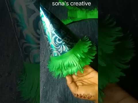 birthday cap reuse to cristmas tree 🎄 cap making with paper#cristmastree #cristmas #youtubeshorts .