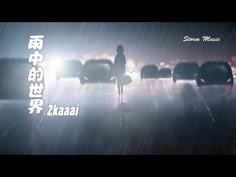 Zkaaai - 雨中的世界 [在雨中的世界 車駛過  一列又一列 你的模糊背影 卻開始 重疊又重疊]【動態歌詞Lyrics】