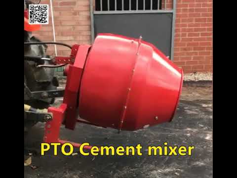 how to use the pto driven tractor three point cement mixer