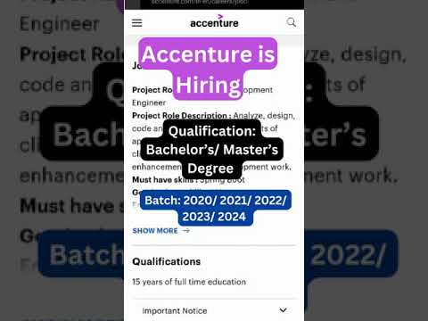 Accenture Recruitment 2025 | Accenture is hiring #accenturerecruitment