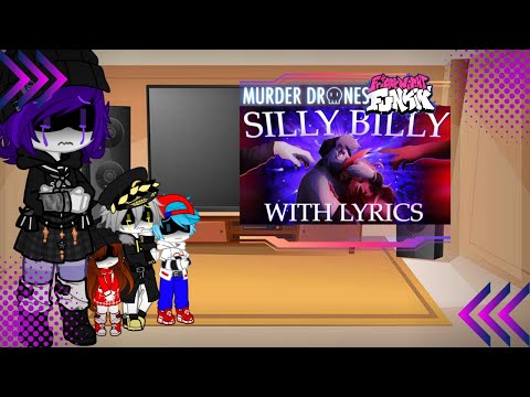 MD & FNF React - FNF Silly Billy with lyrics - Gacha Nebula