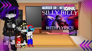 MD & FNF React - FNF Silly Billy with lyrics - Gacha Nebula