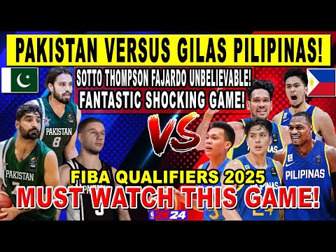 GILAS PILIPINAS vs PAKISTAN - Sotto Thompson Fajardo Shocking Performance! FIBA Qualifiers 2k24